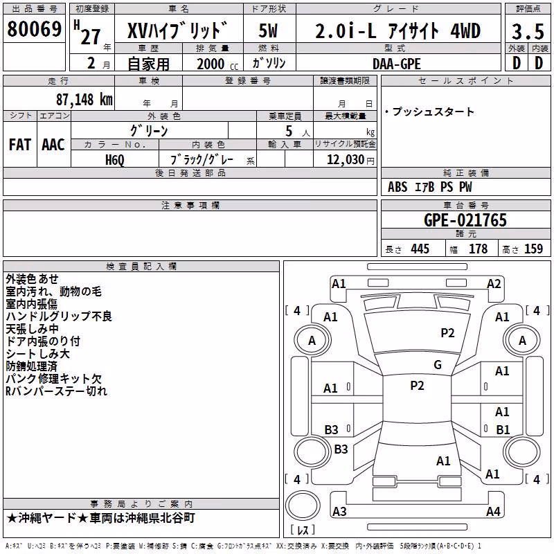 SUBARU XV