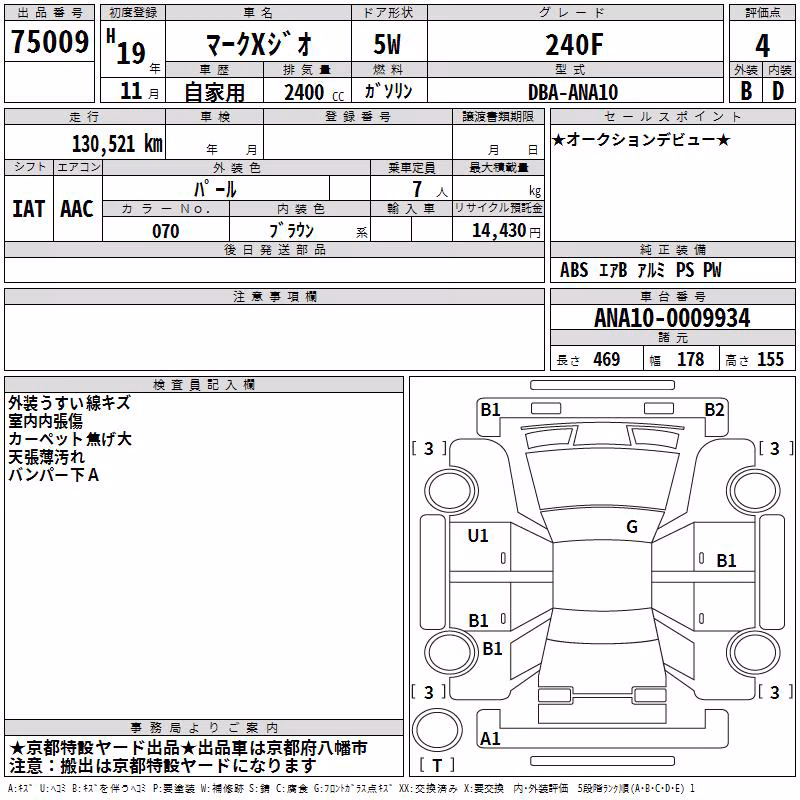 TOYOTA MARK X ZIO