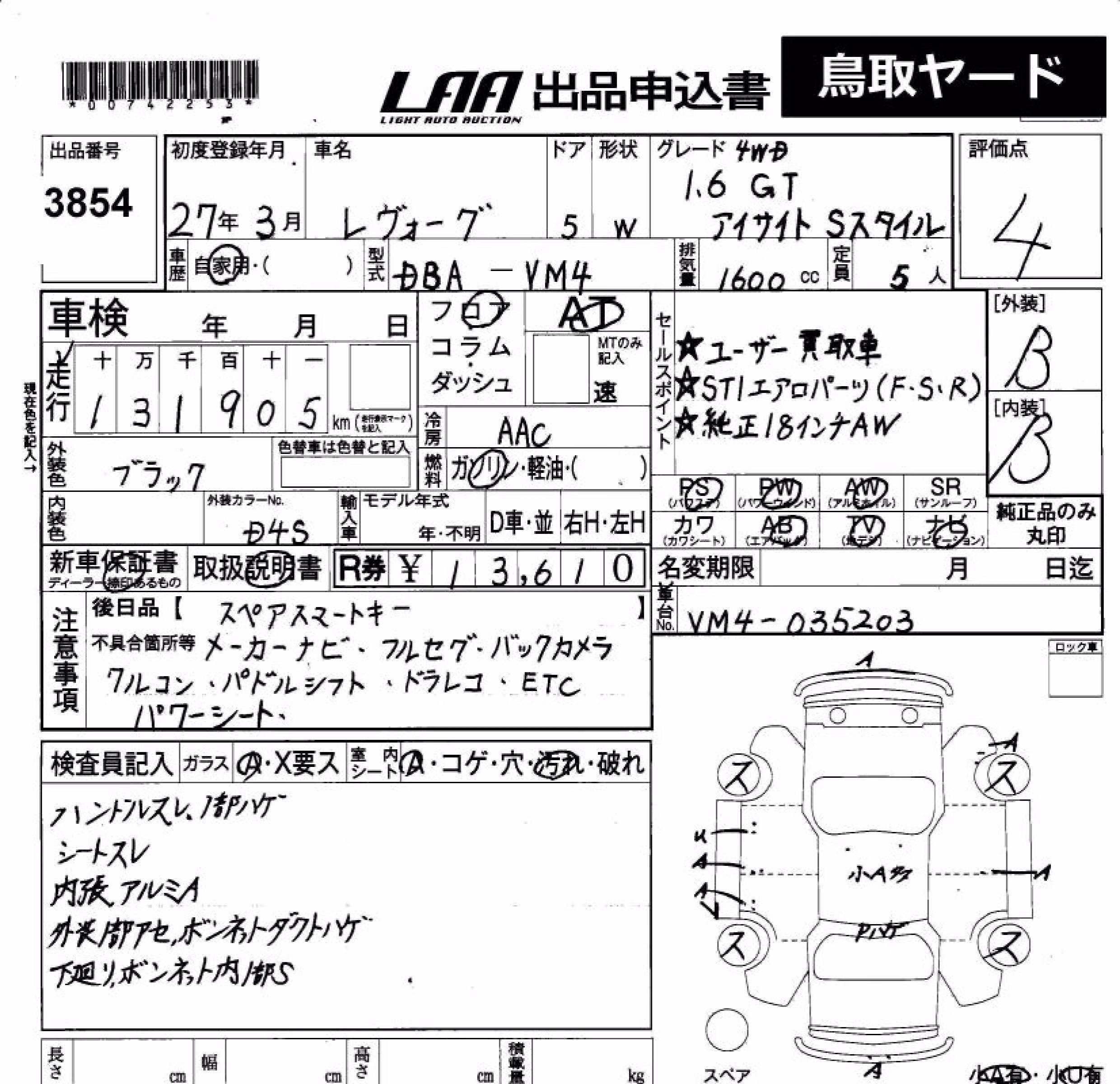 SUBARU LEVORG