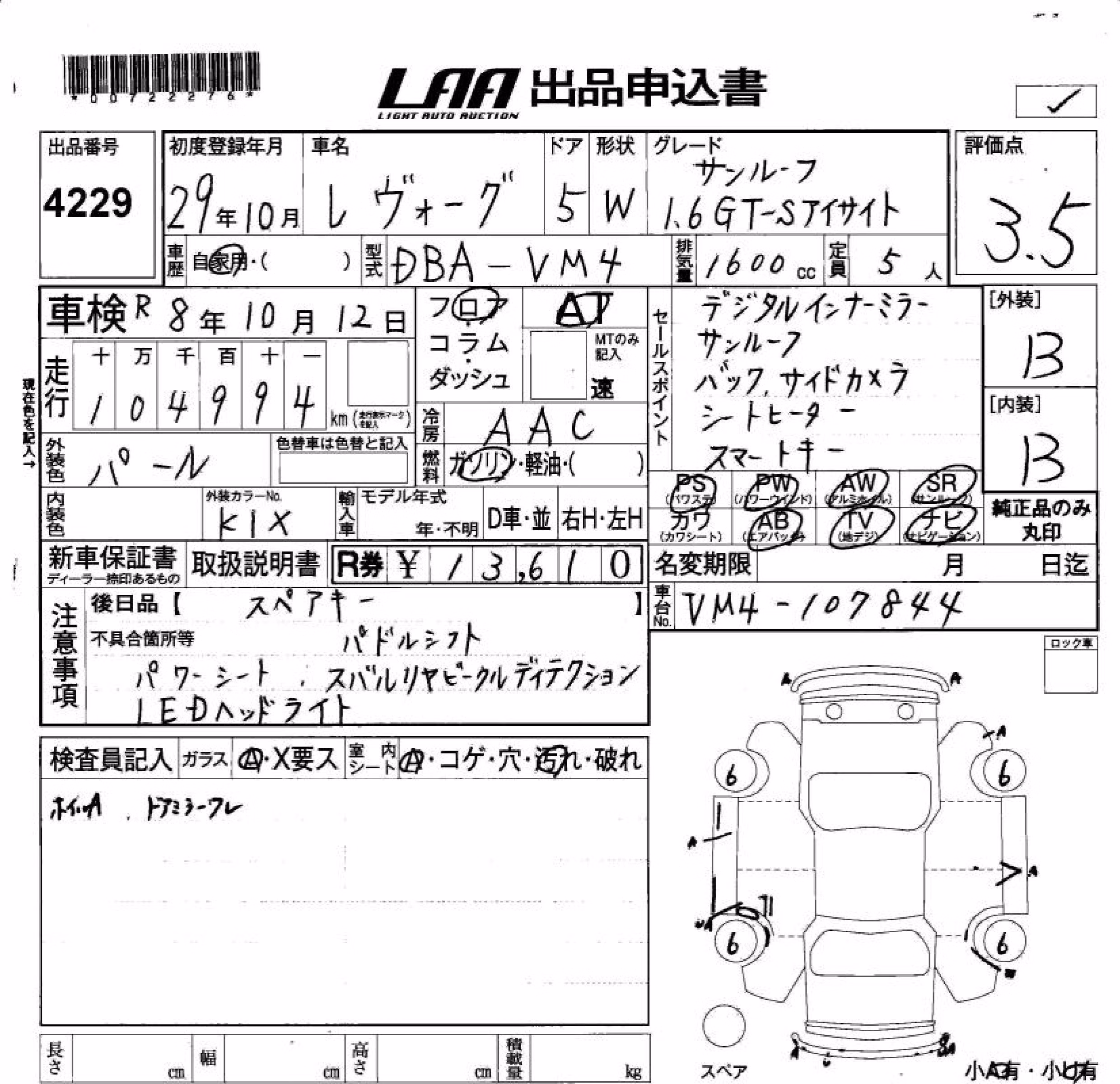 SUBARU LEVORG