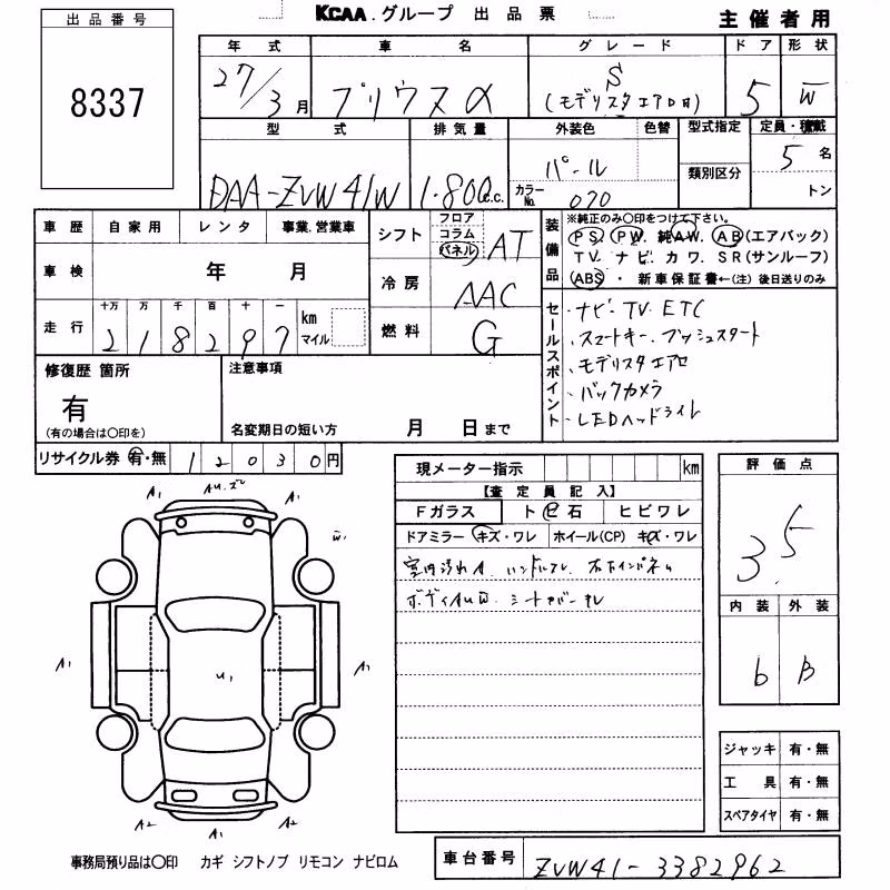 TOYOTA PRIUS ALPHA