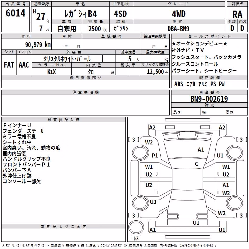 SUBARU LEGACY B4