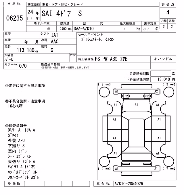 TOYOTA SAI