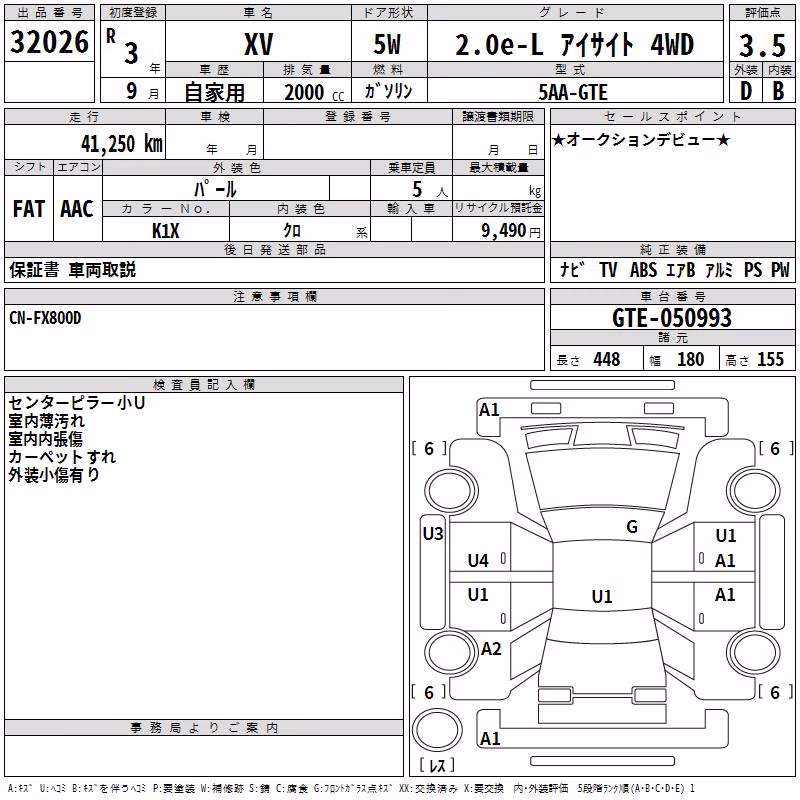 SUBARU XV