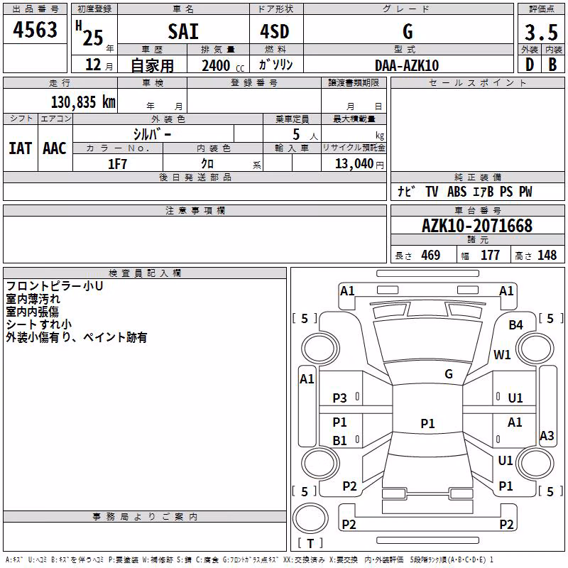 TOYOTA SAI
