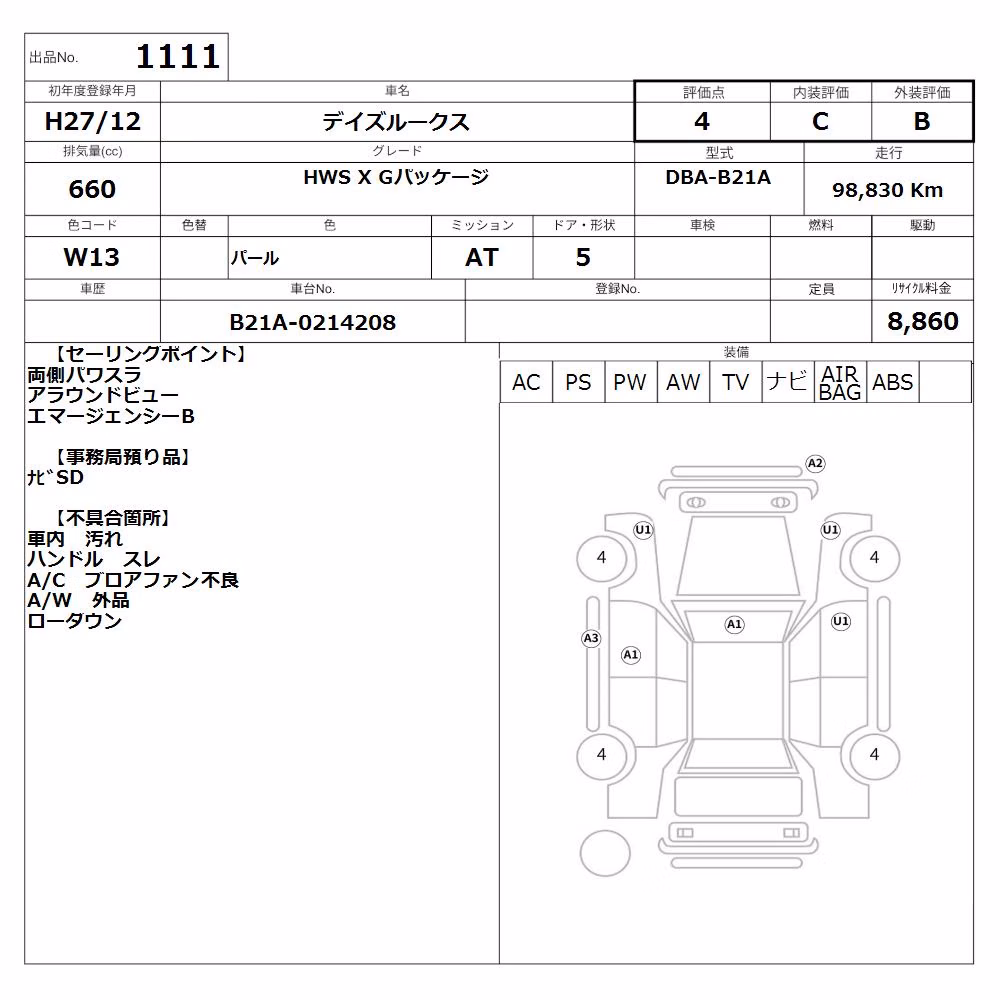 NISSAN DAYZ ROOX
