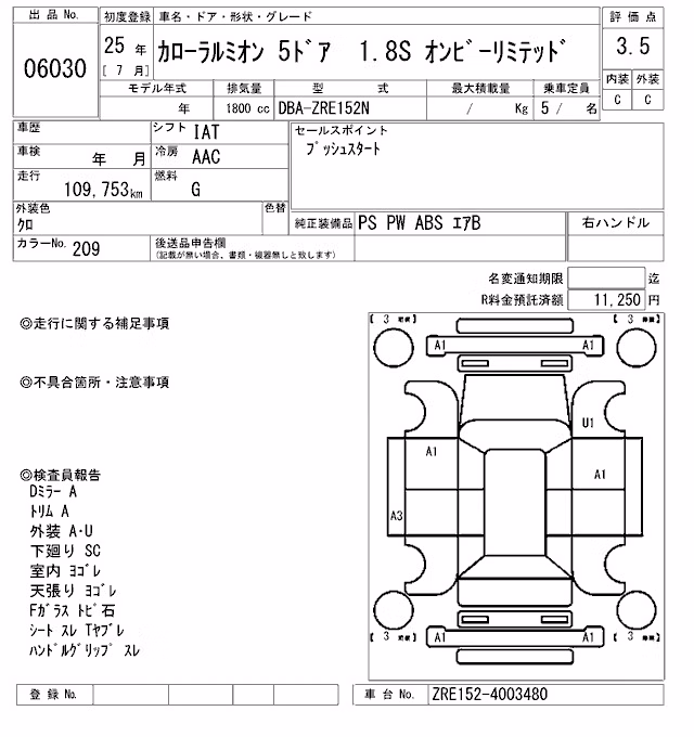 TOYOTA COROLLA RUMION