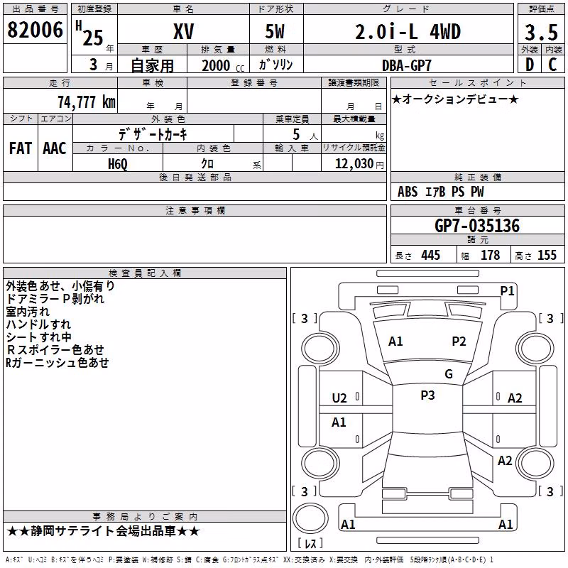 SUBARU XV