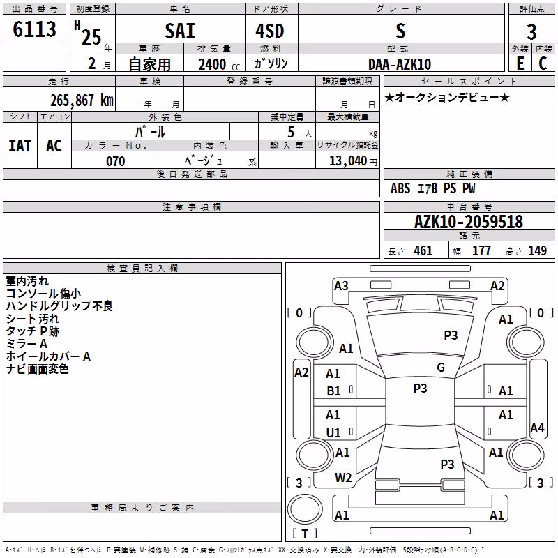 TOYOTA SAI