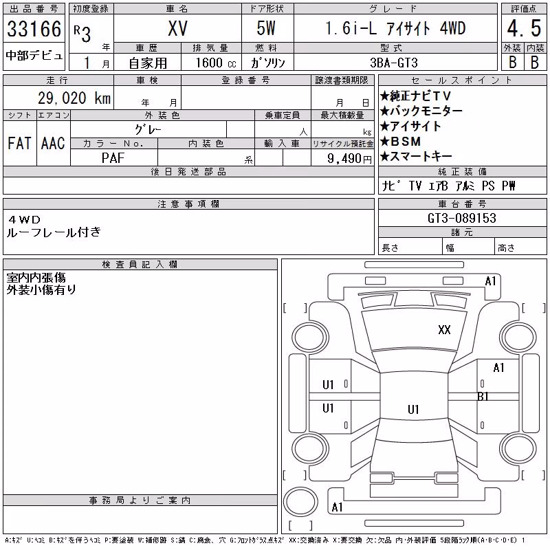 SUBARU XV