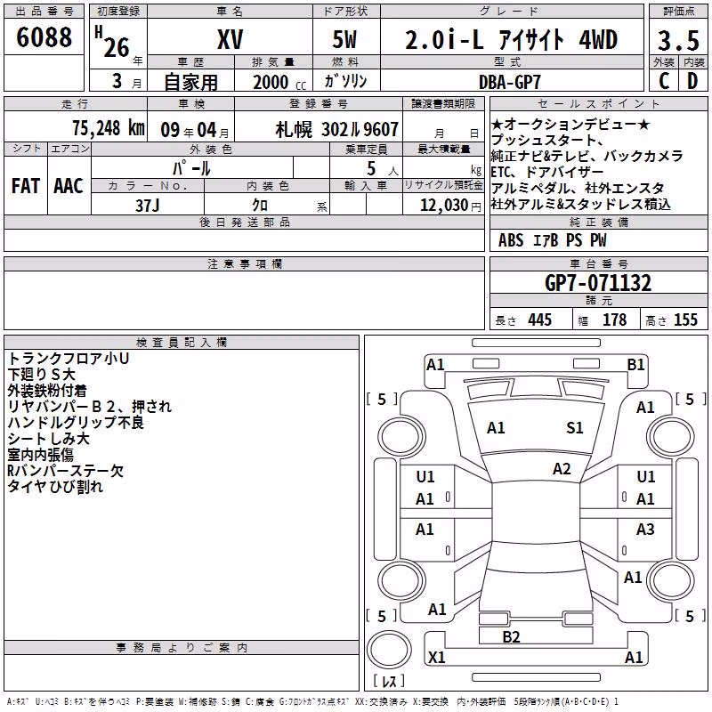 SUBARU XV