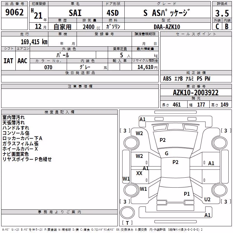 TOYOTA SAI