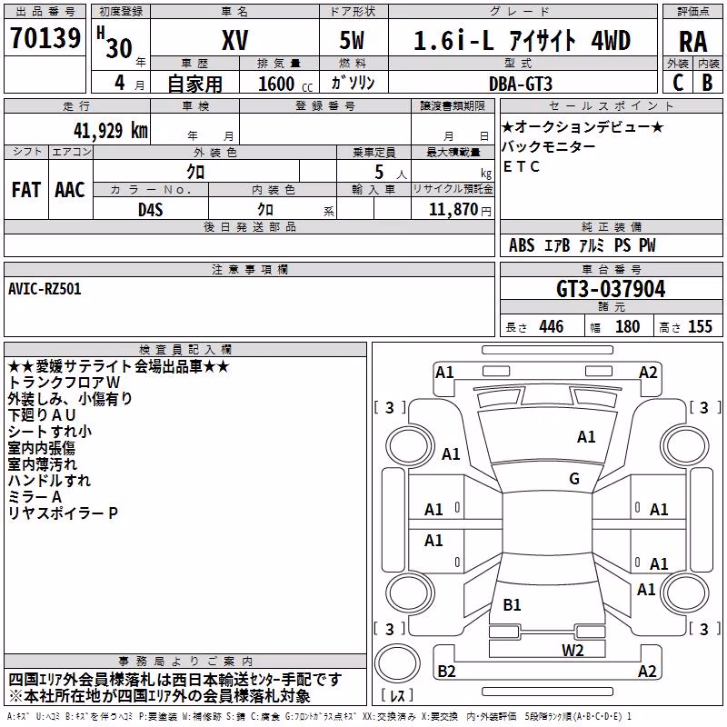 SUBARU XV