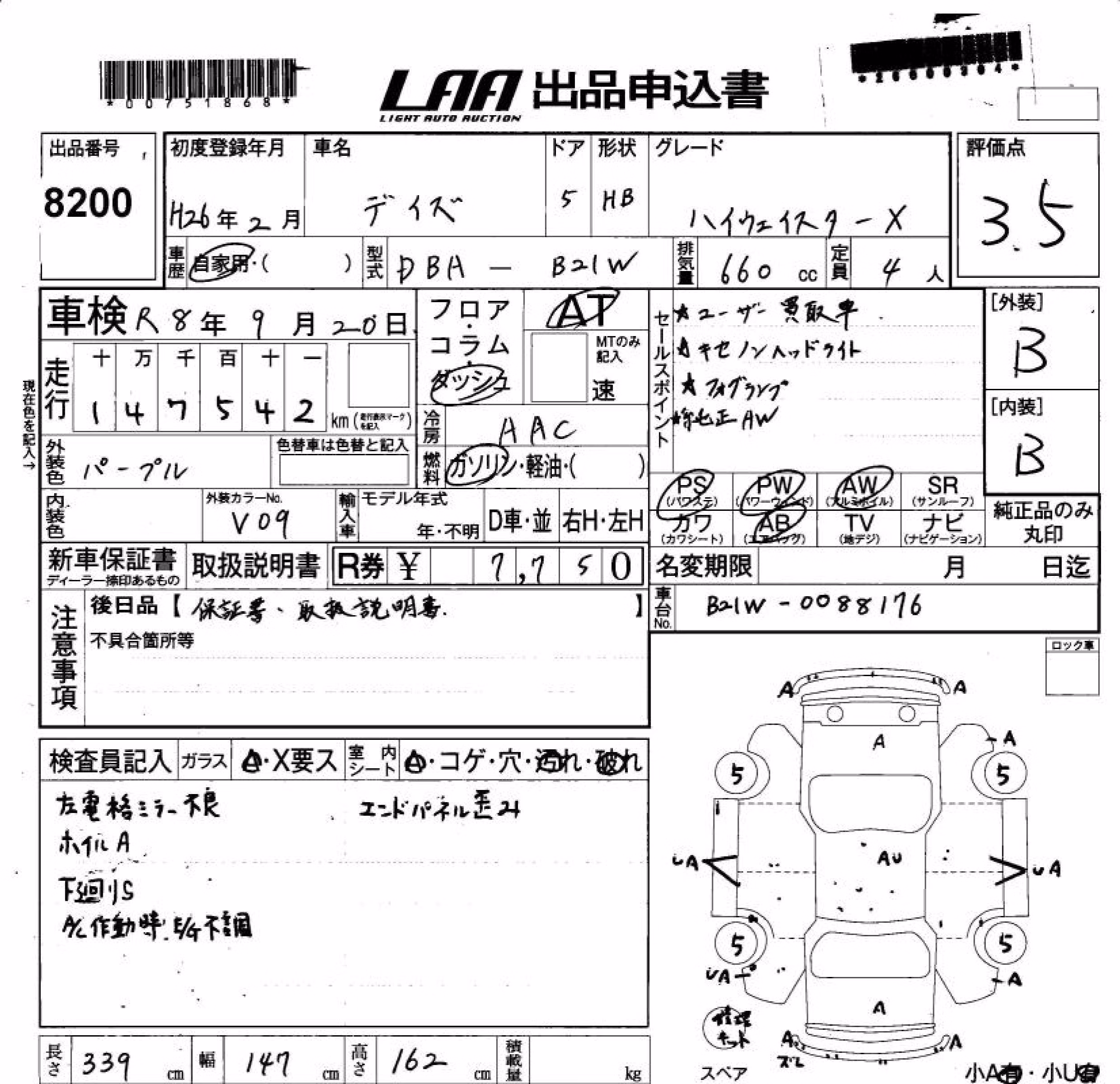 NISSAN DAYZ