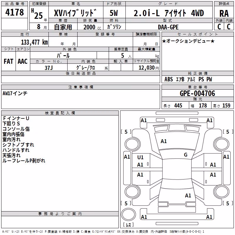 SUBARU XV