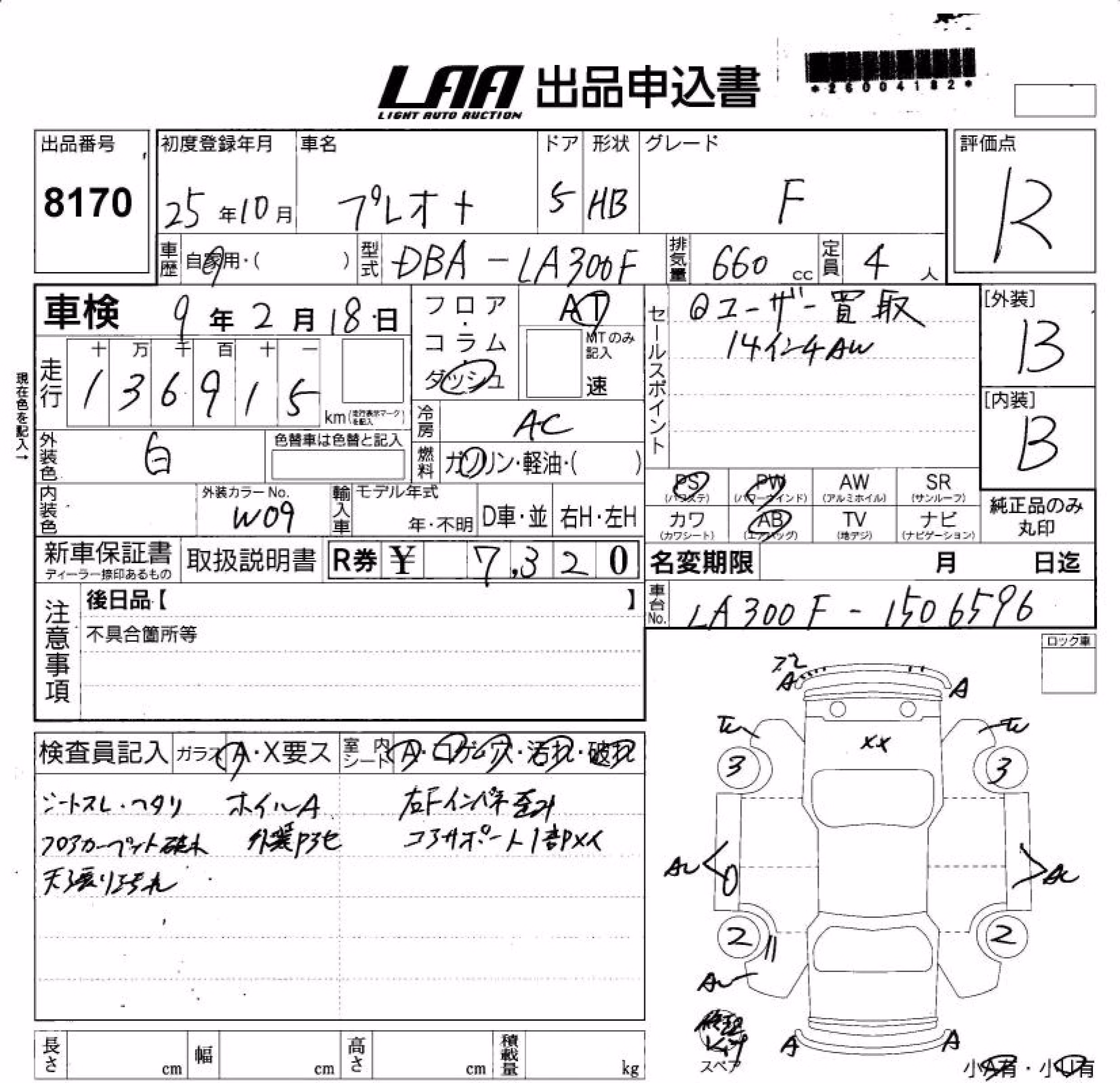 SUBARU PLEO PLUS