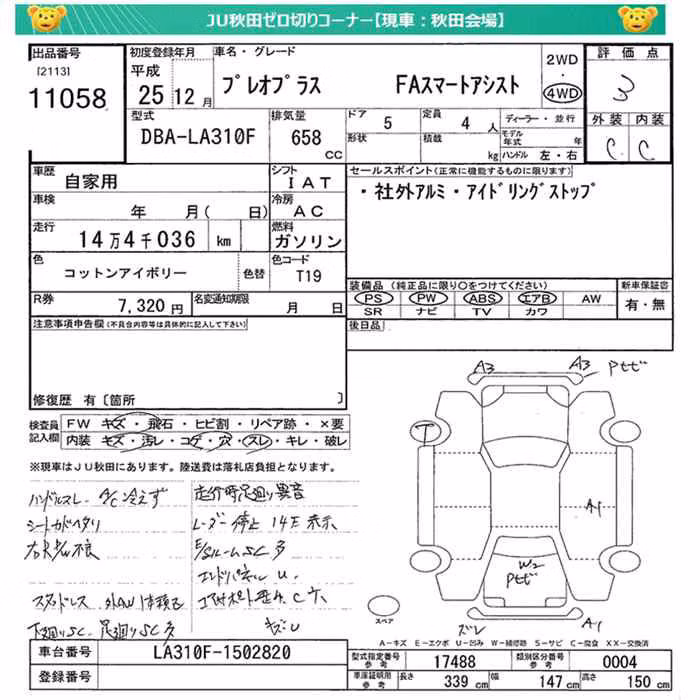 SUBARU PLEO PLUS