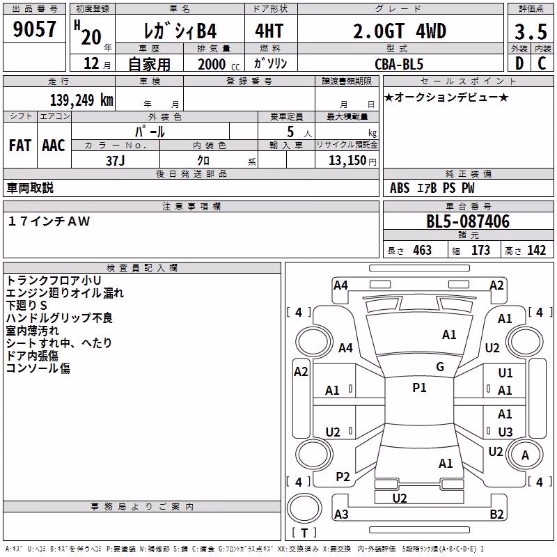 SUBARU LEGACY B4