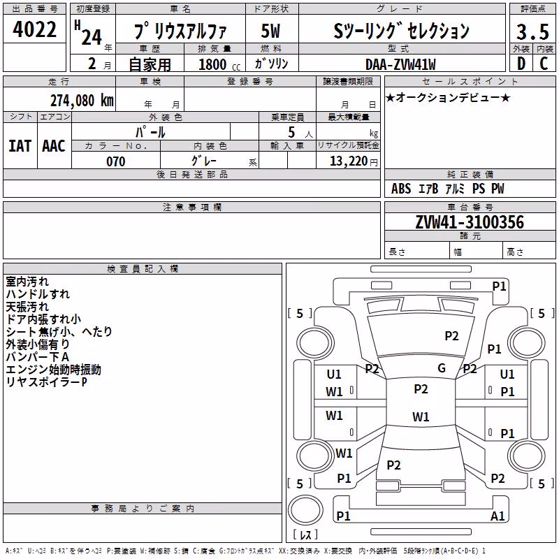 TOYOTA PRIUS ALPHA