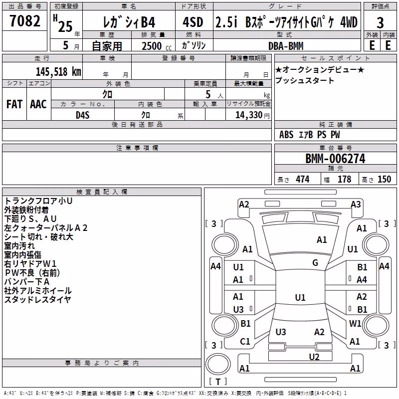 SUBARU LEGACY B4