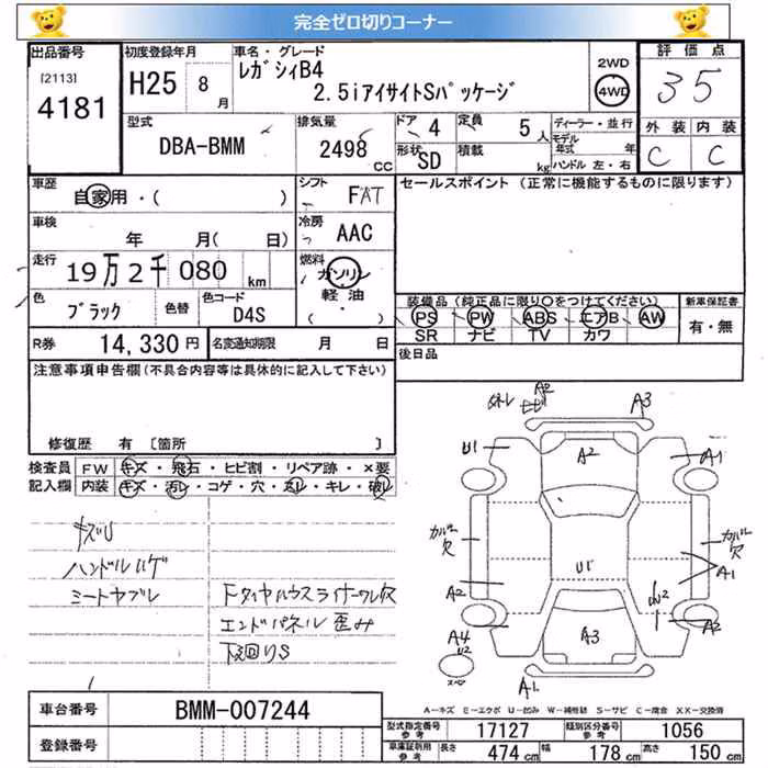 SUBARU LEGACY B4