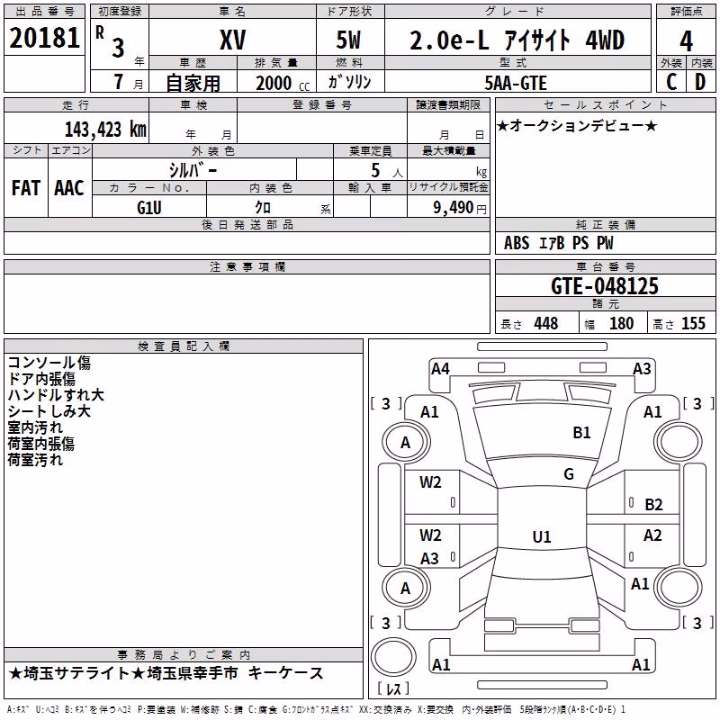 SUBARU XV