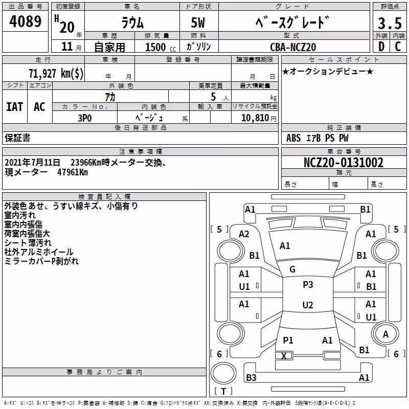 TOYOTA RAUM