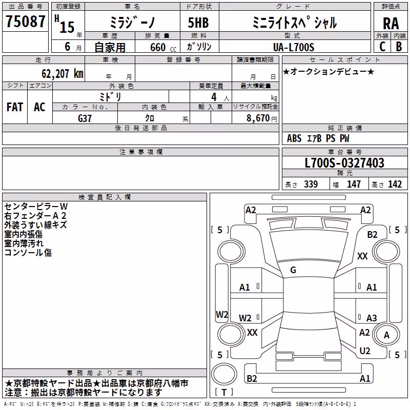 DAIHATSU MIRA GINO