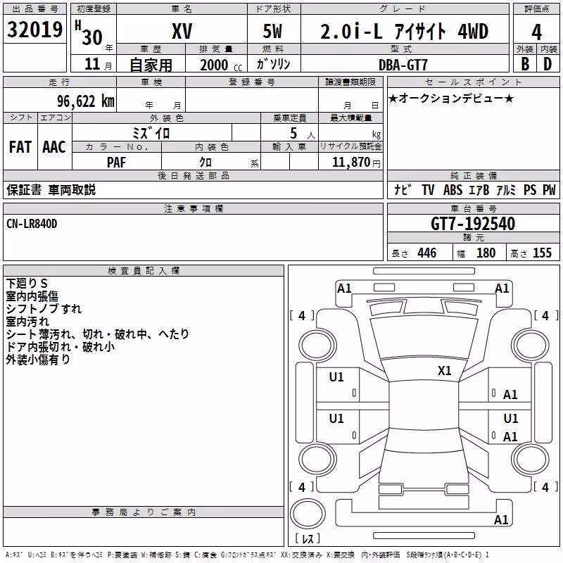 SUBARU XV