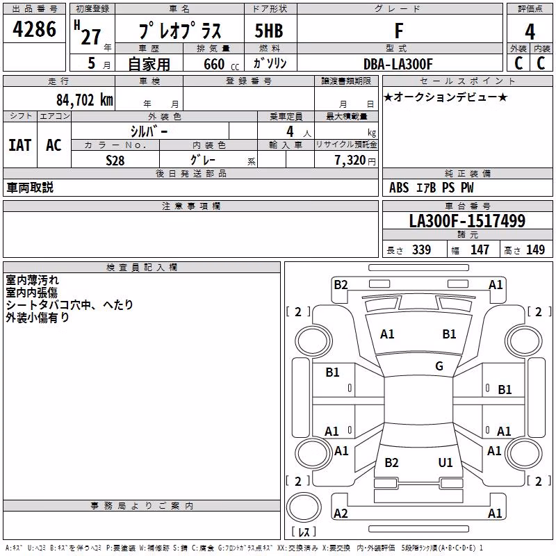 SUBARU PLEO PLUS