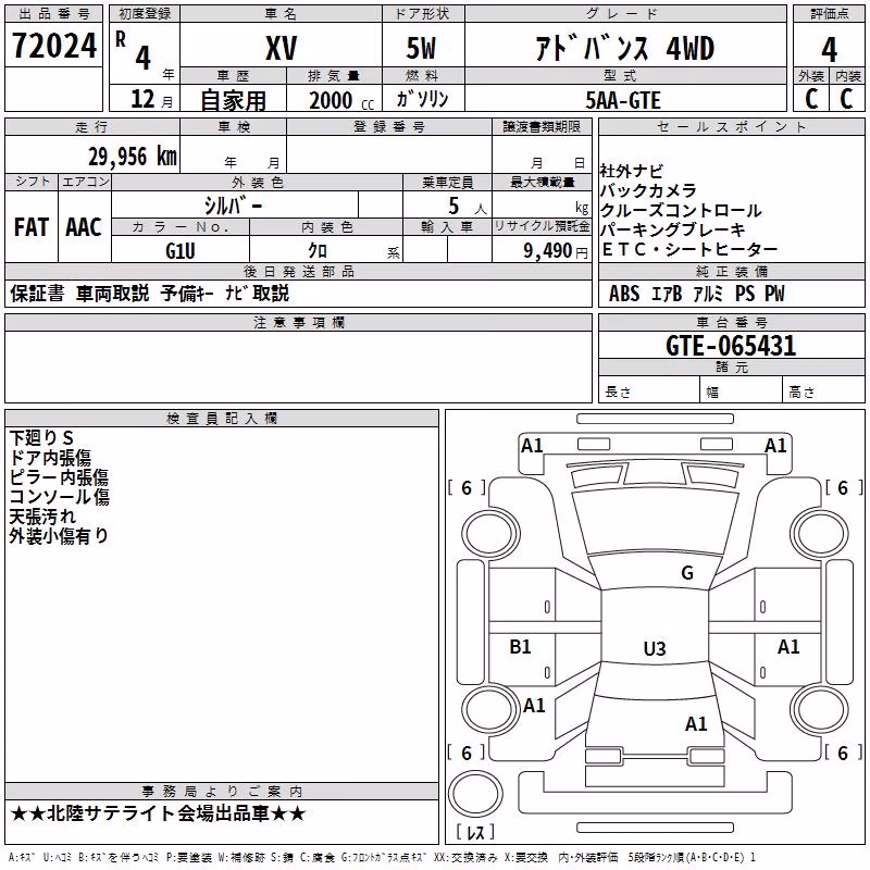 SUBARU XV