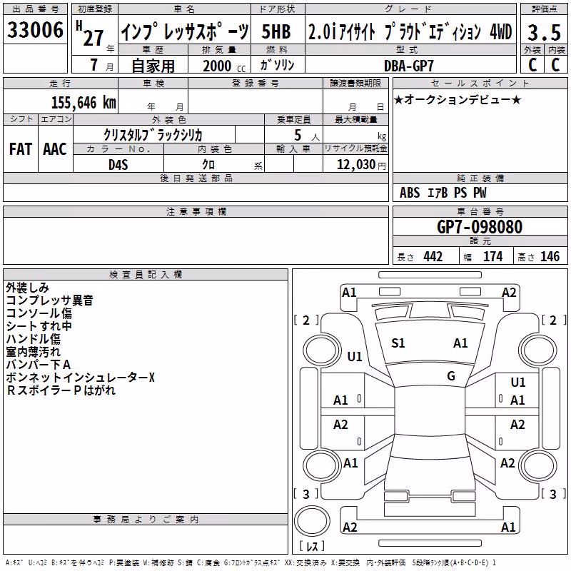 SUBARU XV