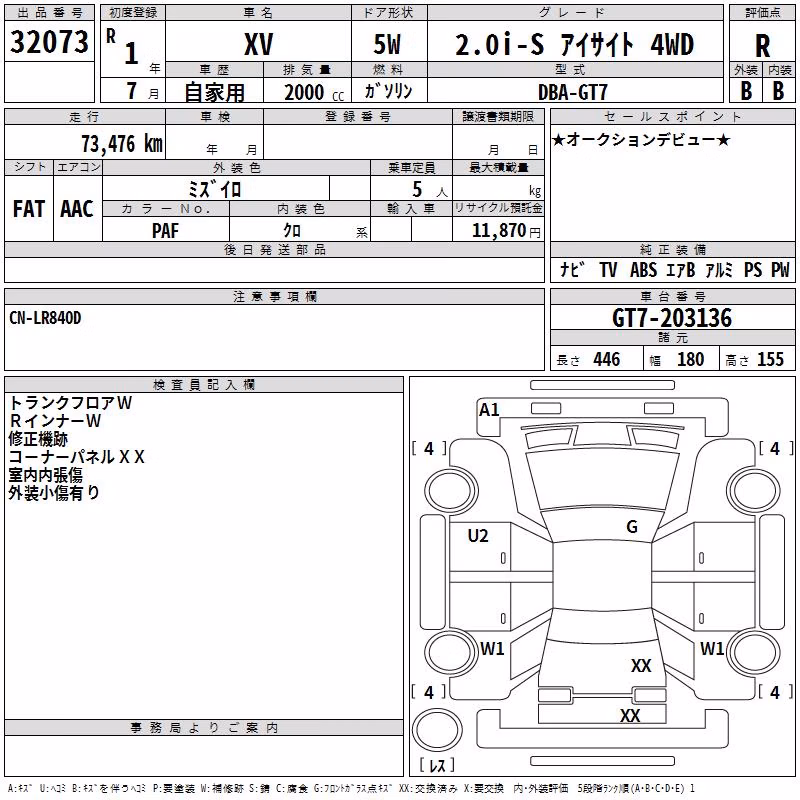 SUBARU XV