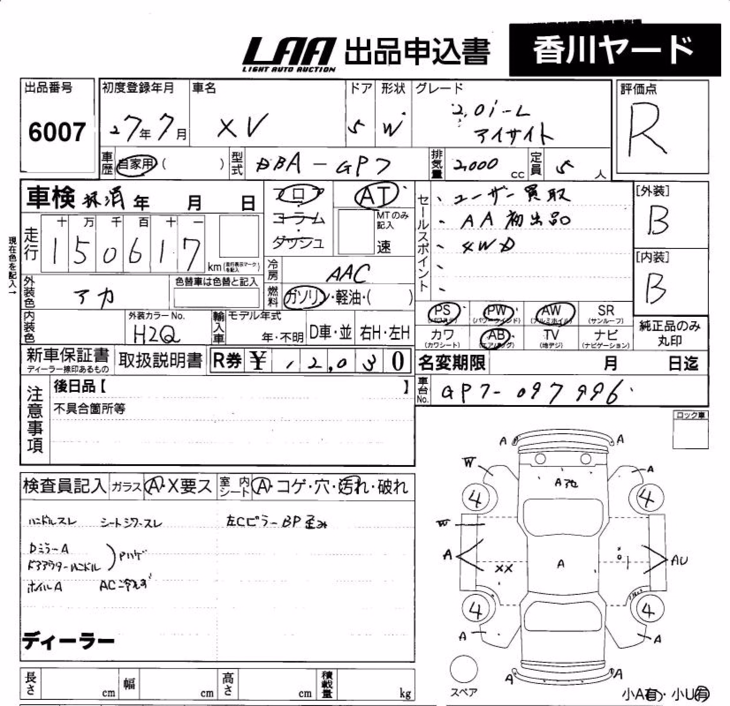 SUBARU XV