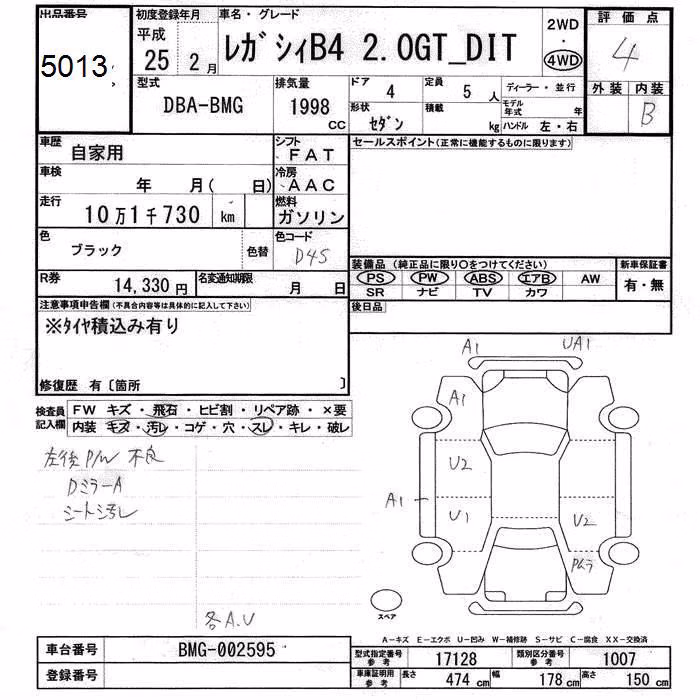 SUBARU LEGACY B4