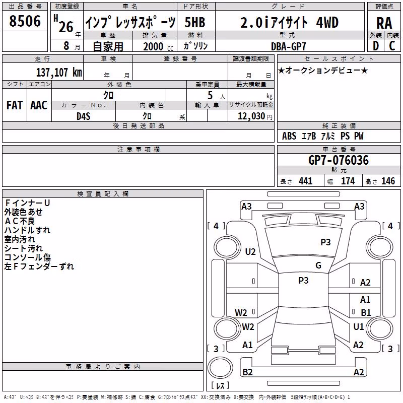 SUBARU XV