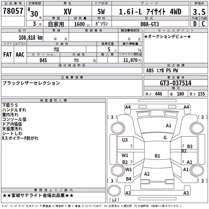 SUBARU XV