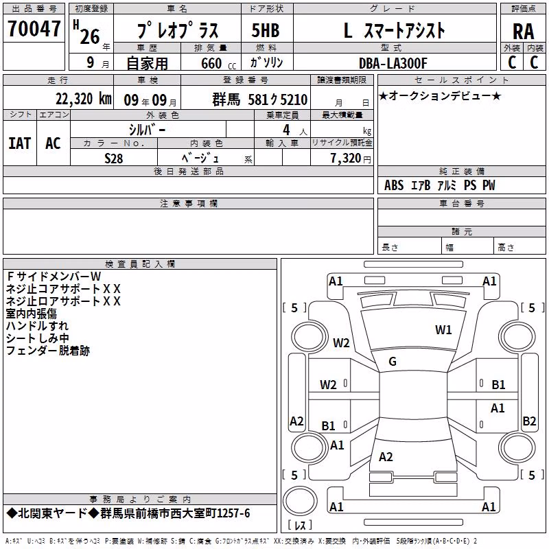 SUBARU PLEO PLUS
