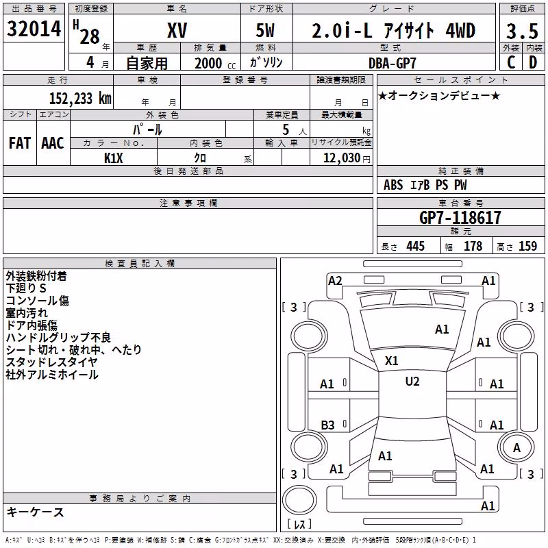 SUBARU XV
