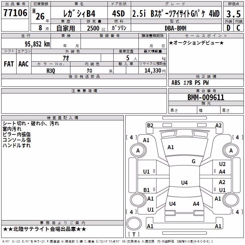 SUBARU LEGACY B4