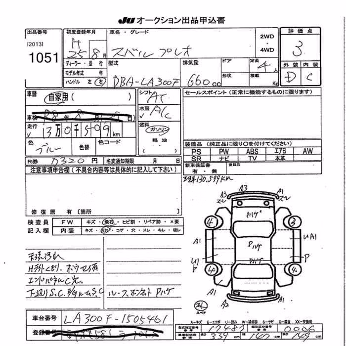 SUBARU PLEO PLUS