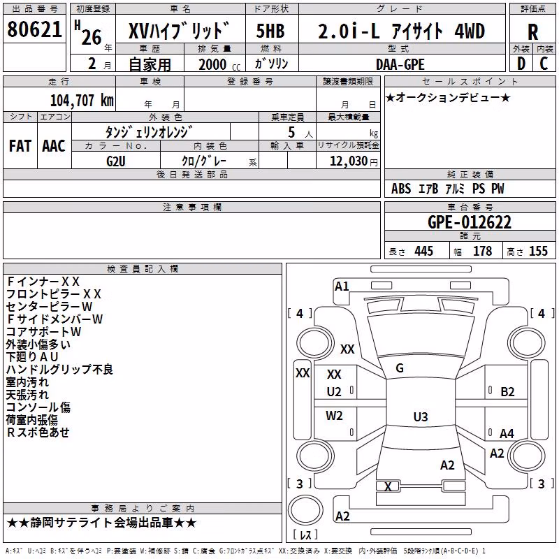 SUBARU XV