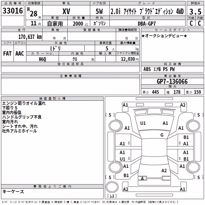 SUBARU XV