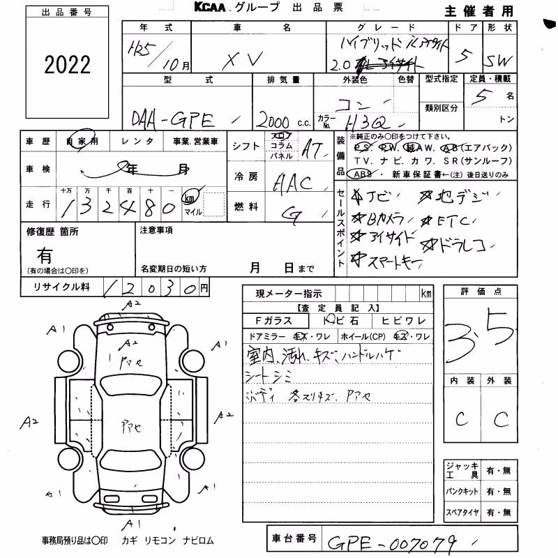 SUBARU XV