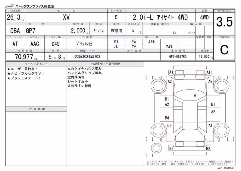 SUBARU XV