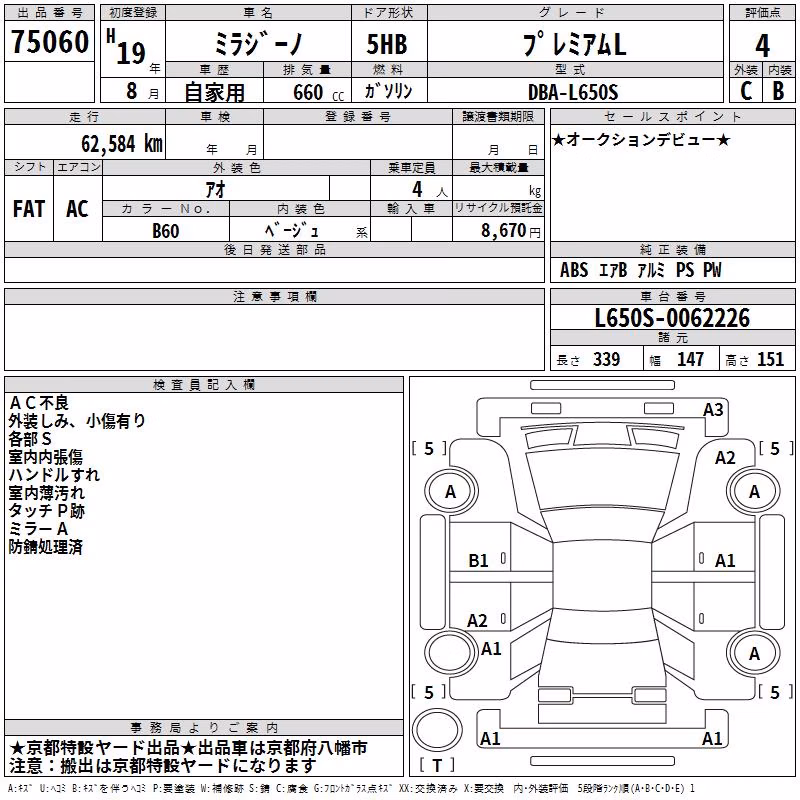 DAIHATSU MIRA GINO