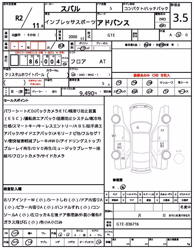 SUBARU XV