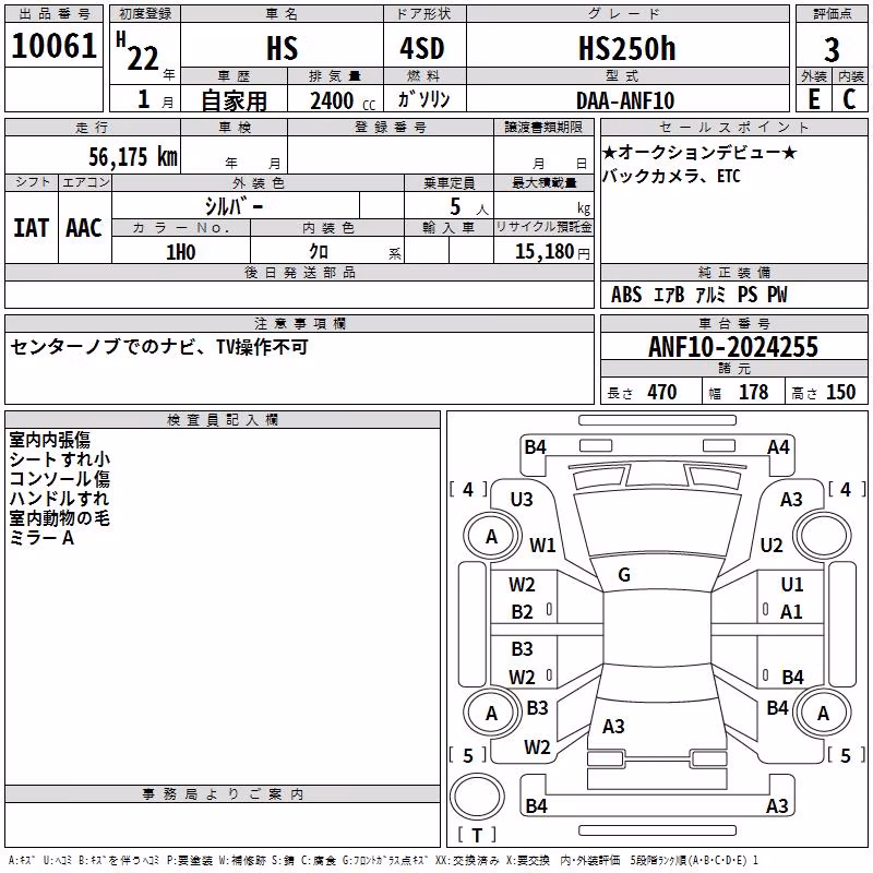 LEXUS HS250H