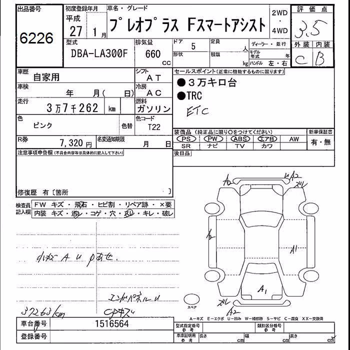 SUBARU PLEO PLUS