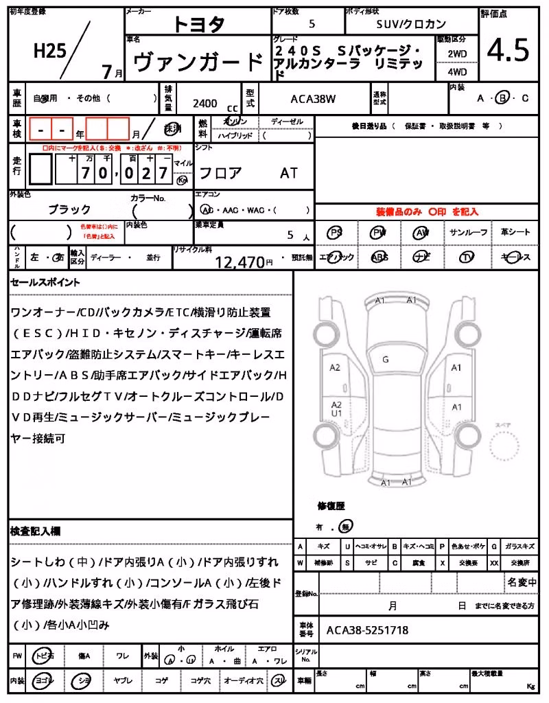 TOYOTA VANGUARD